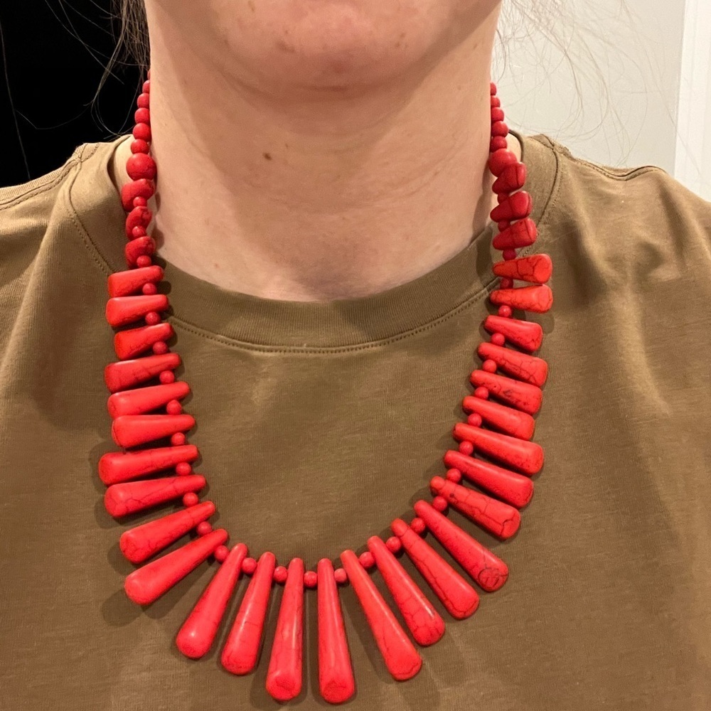 Red Statement necklace